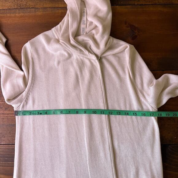 Lululemon Peace Of Mind Wrap Hooded Heathered White Sweater Cardigan Women's 4 - Picture 12 of 13